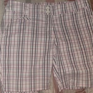 Gordon Cooper Pink and Grey Plaid Check Golf Shorts Size 8